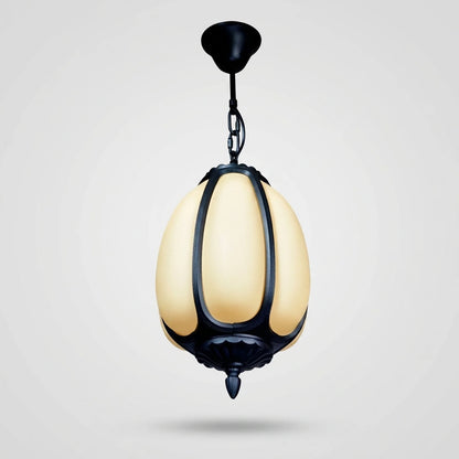 Outdoor Pendant Light Pumpkin-Shaped Waterproof & Hardwired