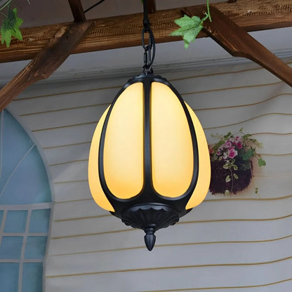Outdoor Pendant Light Pumpkin-Shaped Waterproof & Hardwired