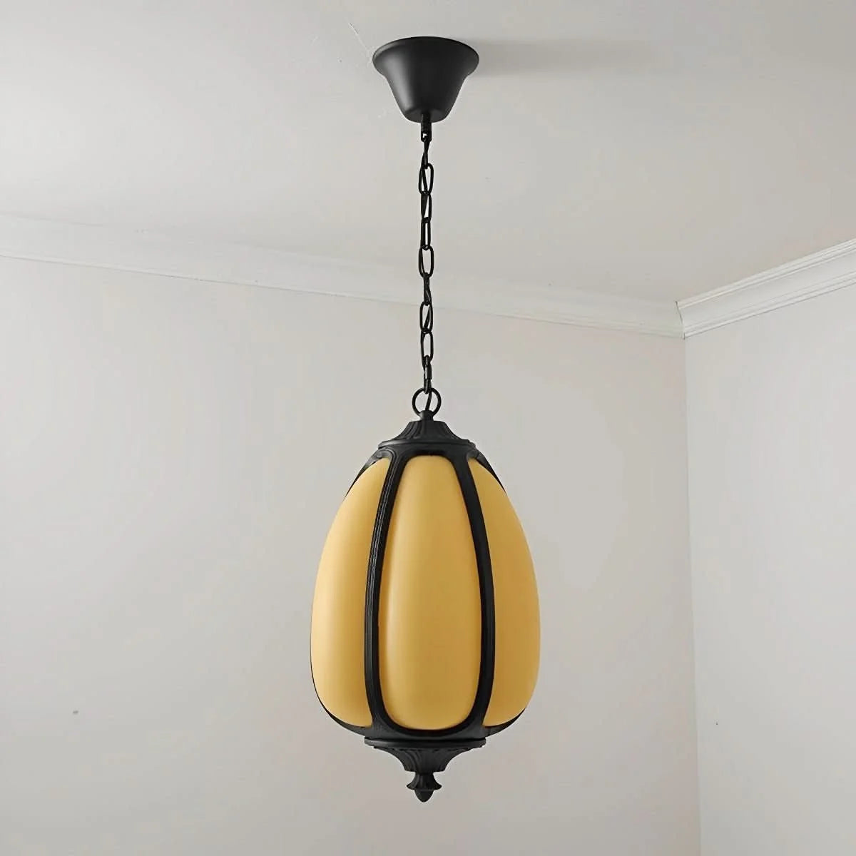 Outdoor Pendant Light Pumpkin-Shaped Waterproof & Hardwired