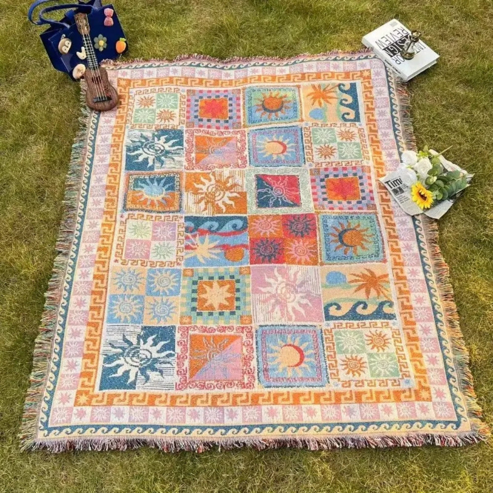 Outdoor Picnic Blanket Thick Anti-Tear Microfiber Machine Washable