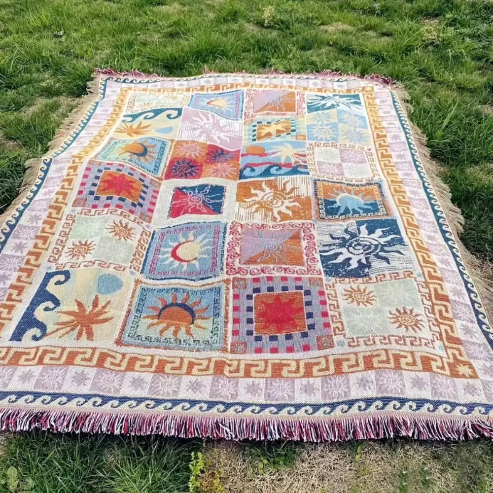 Outdoor Picnic Blanket Thick Anti-Tear Microfiber Machine Washable