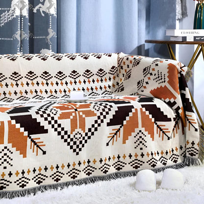 Outdoor Picnic Mat Moroccan Boho Microfiber & Cotton Water-Resistant