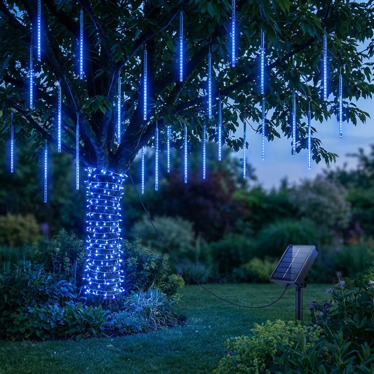 Outdoor Solar Light 360° Meteor Shower Effect IP65