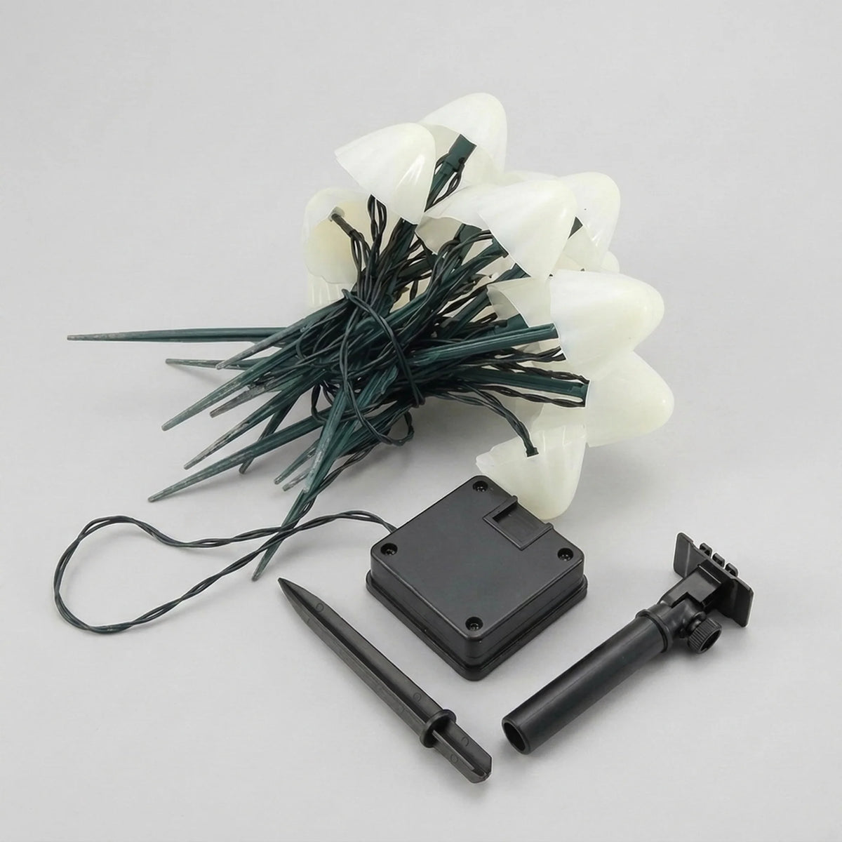 Outdoor String Lights Mushroom-Shaped Solar Warm White & Multicolor