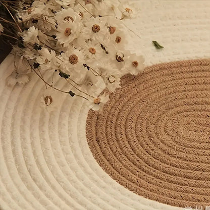 Oval Door Mat Braided Hemp Handmade & Hand Washable