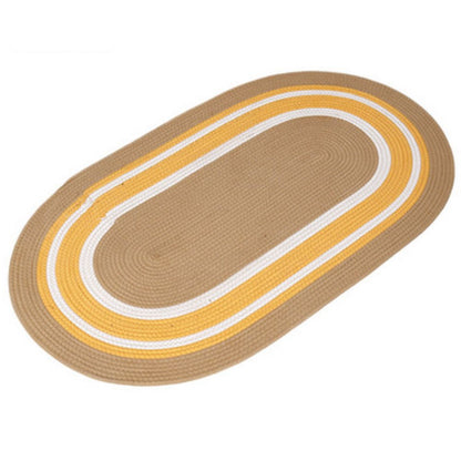 Oval Rug Microfiber Non-Slip Machine Washable