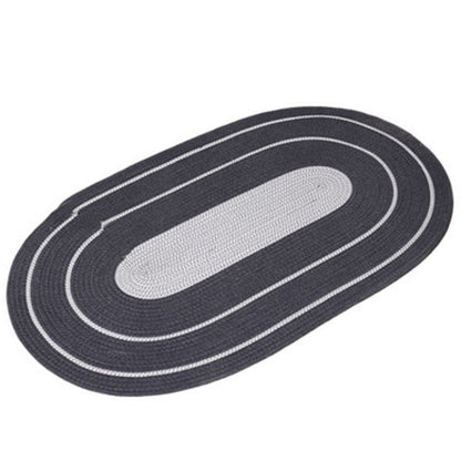 Oval Rug Microfiber Non-Slip Machine Washable