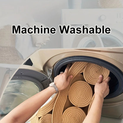 Oval Rug Microfiber Non-Slip Machine Washable