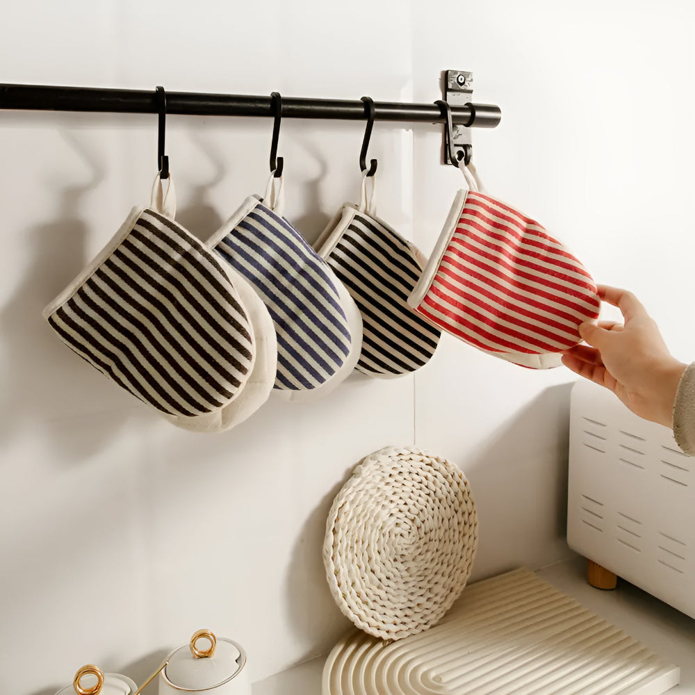 Oven Mitt Heat-Resistant Microfiber Hanging Loop