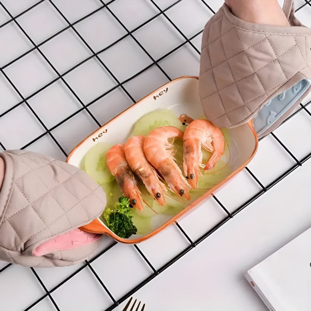 Oven Mitts Heat-Resistant Silicone Textured Grip