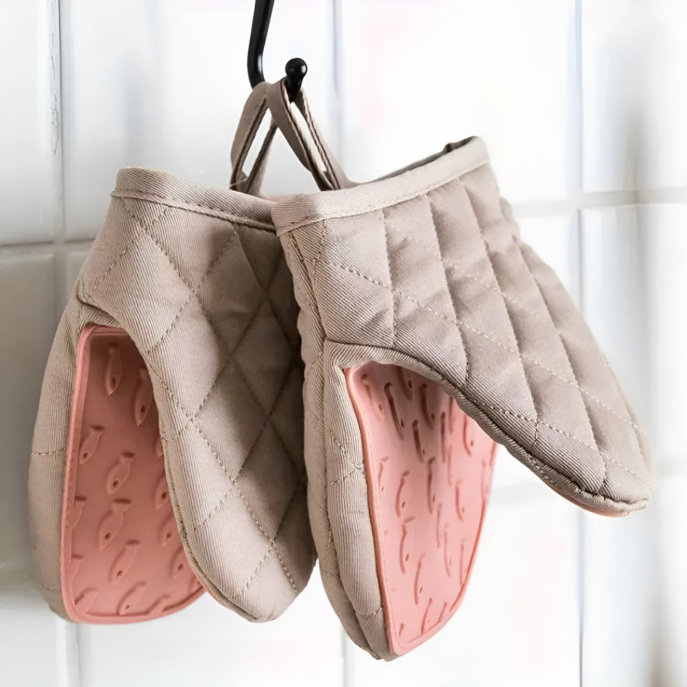 Oven Mitts Heat-Resistant Silicone Textured Grip