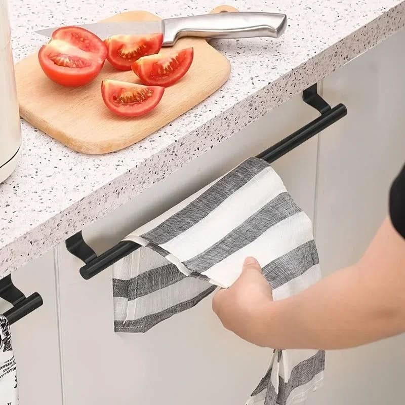 Over-Door Towel Holder Stainless Steel Drill-Free Installation