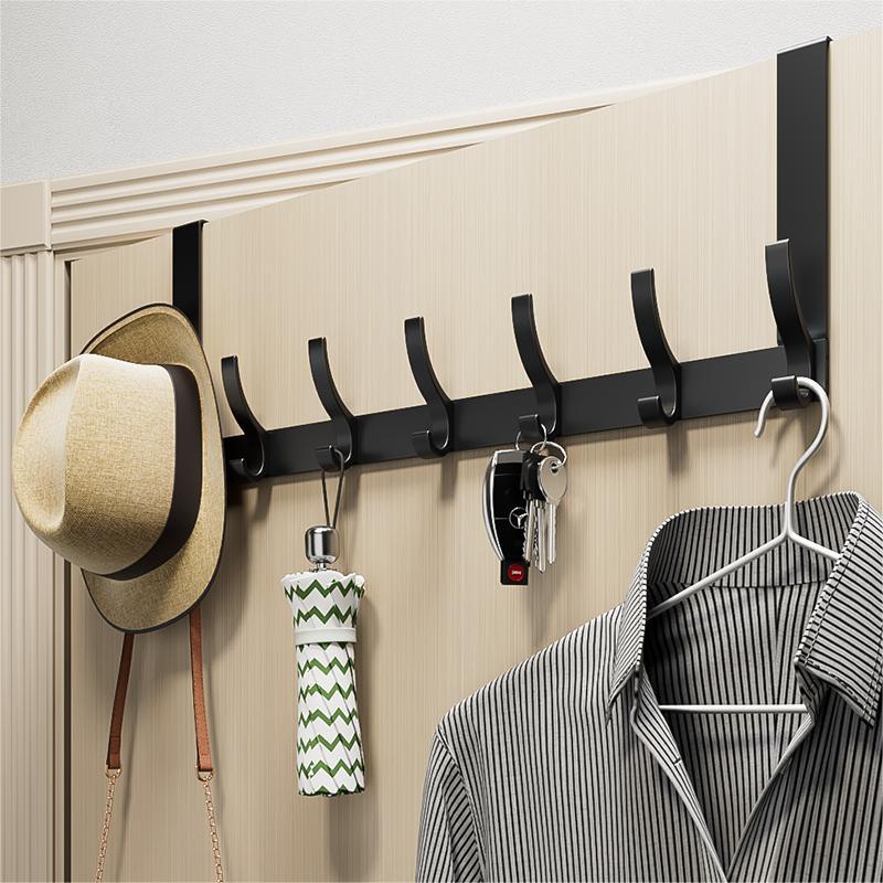Over-the-Door Hook Rack No-Drill Space-Saving