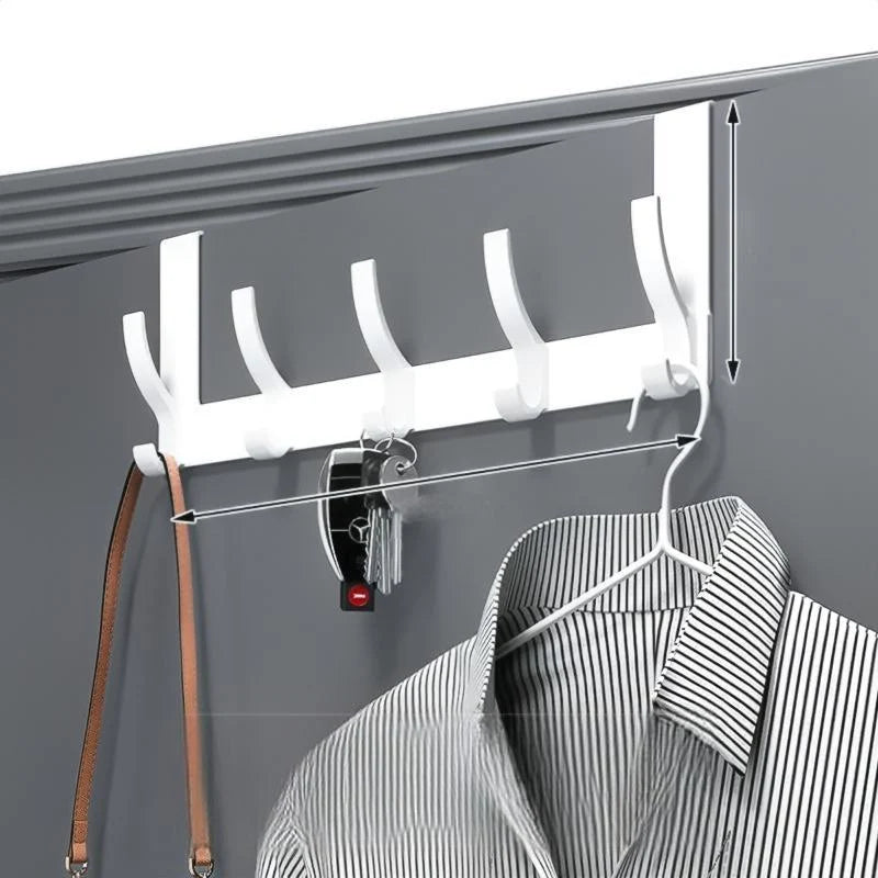 Over-the-Door Hook Rack No-Drill Space-Saving