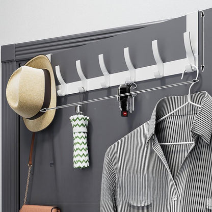 Over-the-Door Hook Rack No-Drill Space-Saving