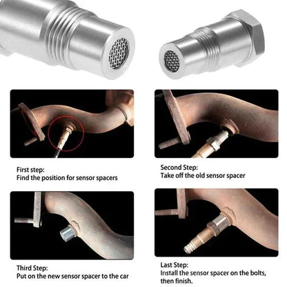 Oxygen Sensor Spacer Adapter Recessed Chamber M18x1.5 Thread