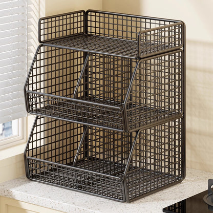 Pantry Organizer Metal Wire Space-Saving Multi-Tier