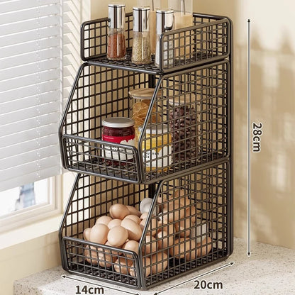 Pantry Organizer Metal Wire Space-Saving Multi-Tier