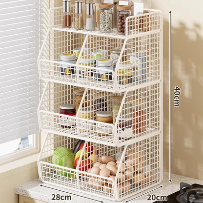 Pantry Organizer Metal Wire Space-Saving Multi-Tier