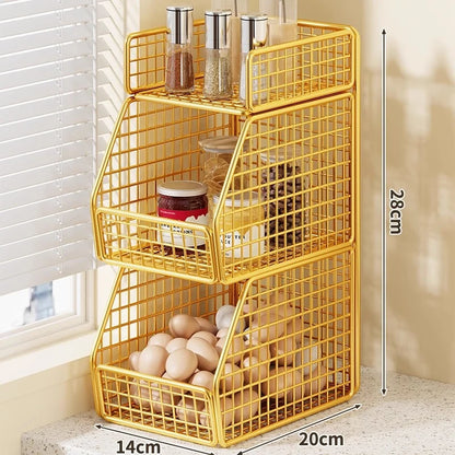 Pantry Organizer Metal Wire Space-Saving Multi-Tier