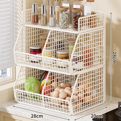 Pantry Organizer Metal Wire Space-Saving Multi-Tier