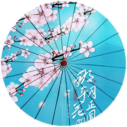 Parasol Cotton Paper & Bamboo 33.1-Inch Canopy