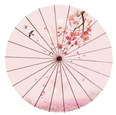 Parasol Cotton Paper & Bamboo 33.1-Inch Canopy