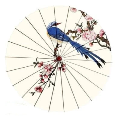 Parasol Cotton Paper & Bamboo 33.1-Inch Canopy