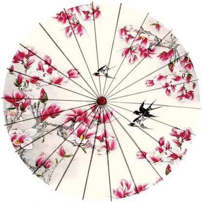 Parasol Cotton Paper & Bamboo 33.1-Inch Canopy