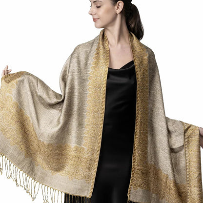 Pashmina Scarf Cotton-Polyester Blend Cashmere-Like Feel All-Season Wrap