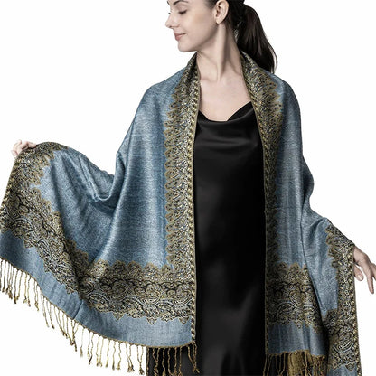 Pashmina Scarf Cotton-Polyester Blend Cashmere-Like Feel All-Season Wrap
