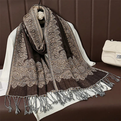Pashmina Scarf Cotton-Polyester Blend Cashmere-Like Feel All-Season Wrap