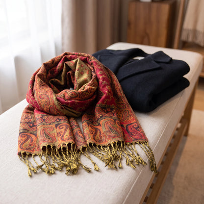 Pashmina Scarf Cotton-Polyester Blend Cashmere-Like Feel All-Season Wrap