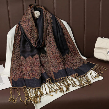 Pashmina Scarf Cotton-Polyester Blend Cashmere-Like Feel All-Season Wrap
