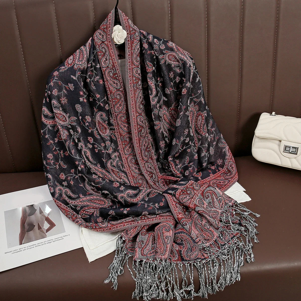 Pashmina Scarf Cotton-Polyester Blend Cashmere-Like Feel All-Season Wrap