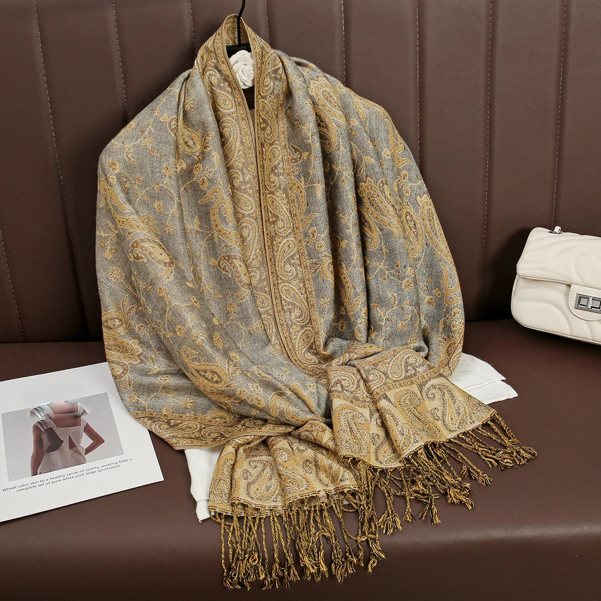 Pashmina Scarf Cotton-Polyester Blend Cashmere-Like Feel All-Season Wrap
