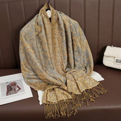 Pashmina Scarf Cotton-Polyester Blend Cashmere-Like Feel All-Season Wrap