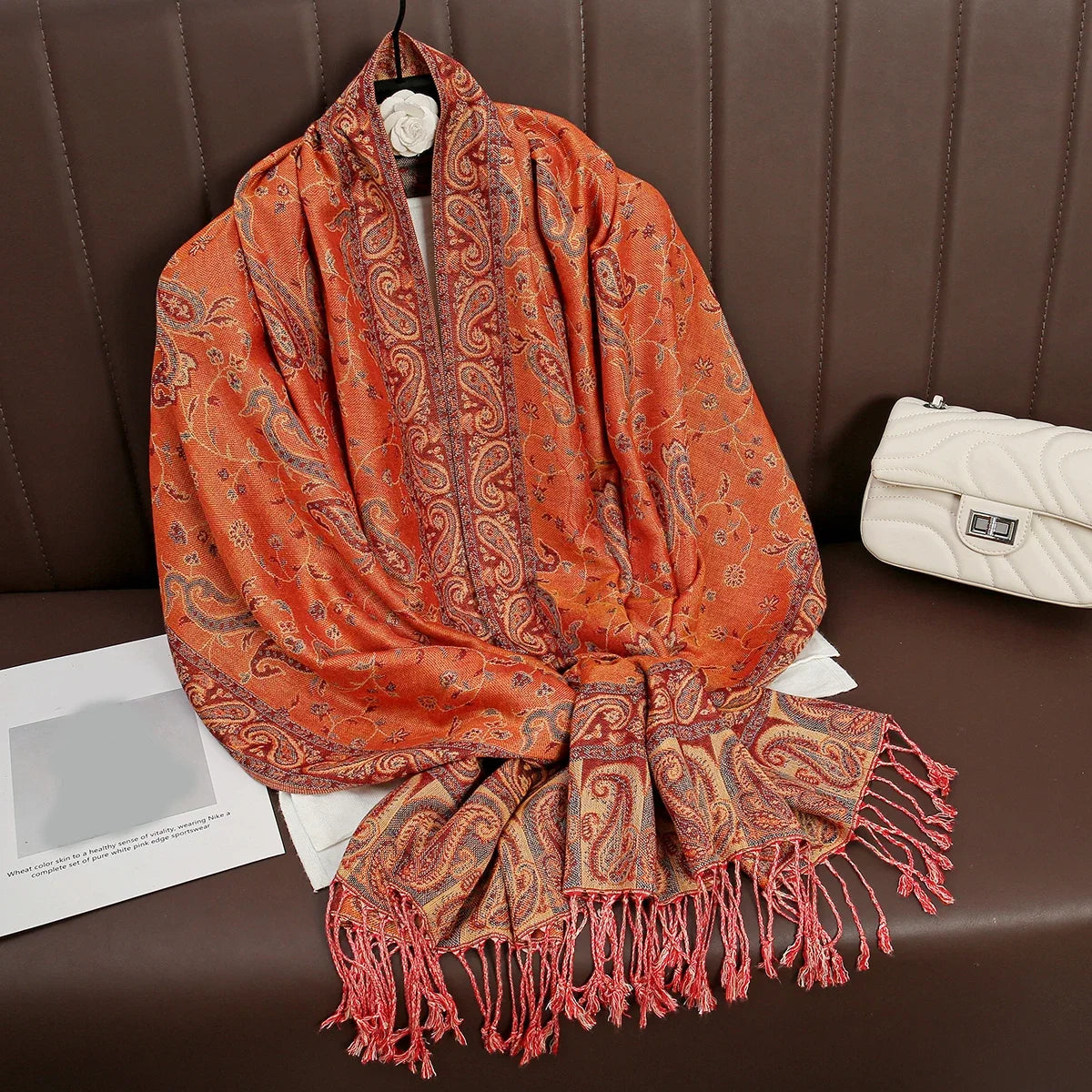 Pashmina Scarf Cotton-Polyester Blend Cashmere-Like Feel All-Season Wrap