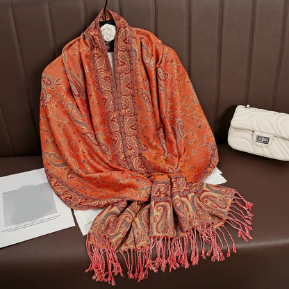 Pashmina Scarf Cotton-Polyester Blend Cashmere-Like Feel All-Season Wrap
