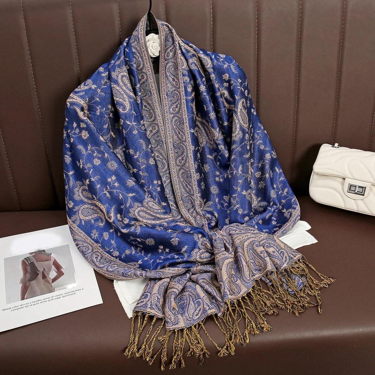 Pashmina Scarf Cotton-Polyester Blend Cashmere-Like Feel All-Season Wrap