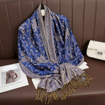 Pashmina Scarf Cotton-Polyester Blend Cashmere-Like Feel All-Season Wrap