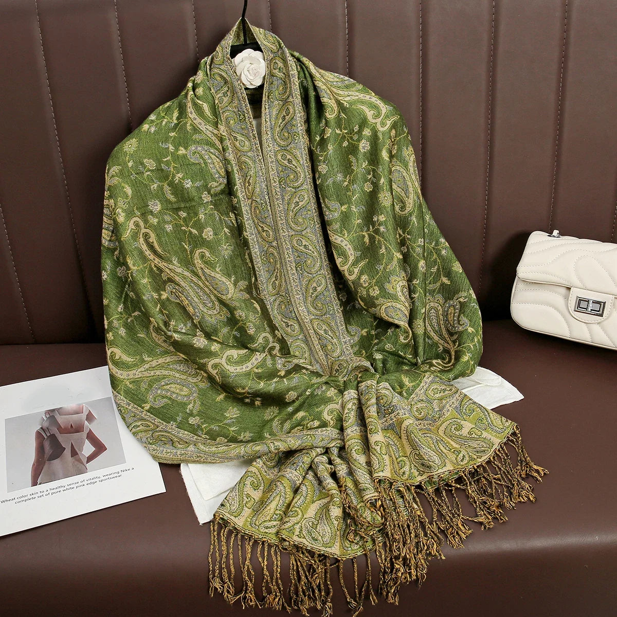 Pashmina Scarf Cotton-Polyester Blend Cashmere-Like Feel All-Season Wrap
