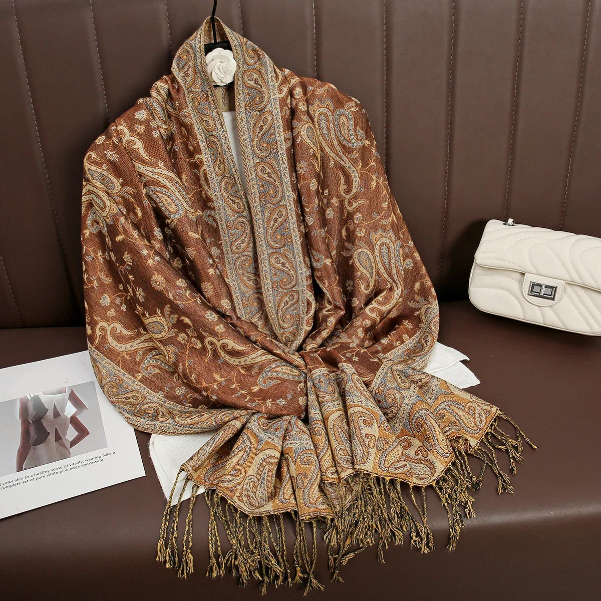 Pashmina Scarf Cotton-Polyester Blend Cashmere-Like Feel All-Season Wrap