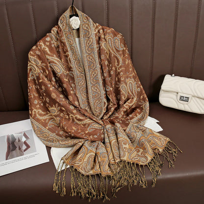 Pashmina Scarf Cotton-Polyester Blend Cashmere-Like Feel All-Season Wrap