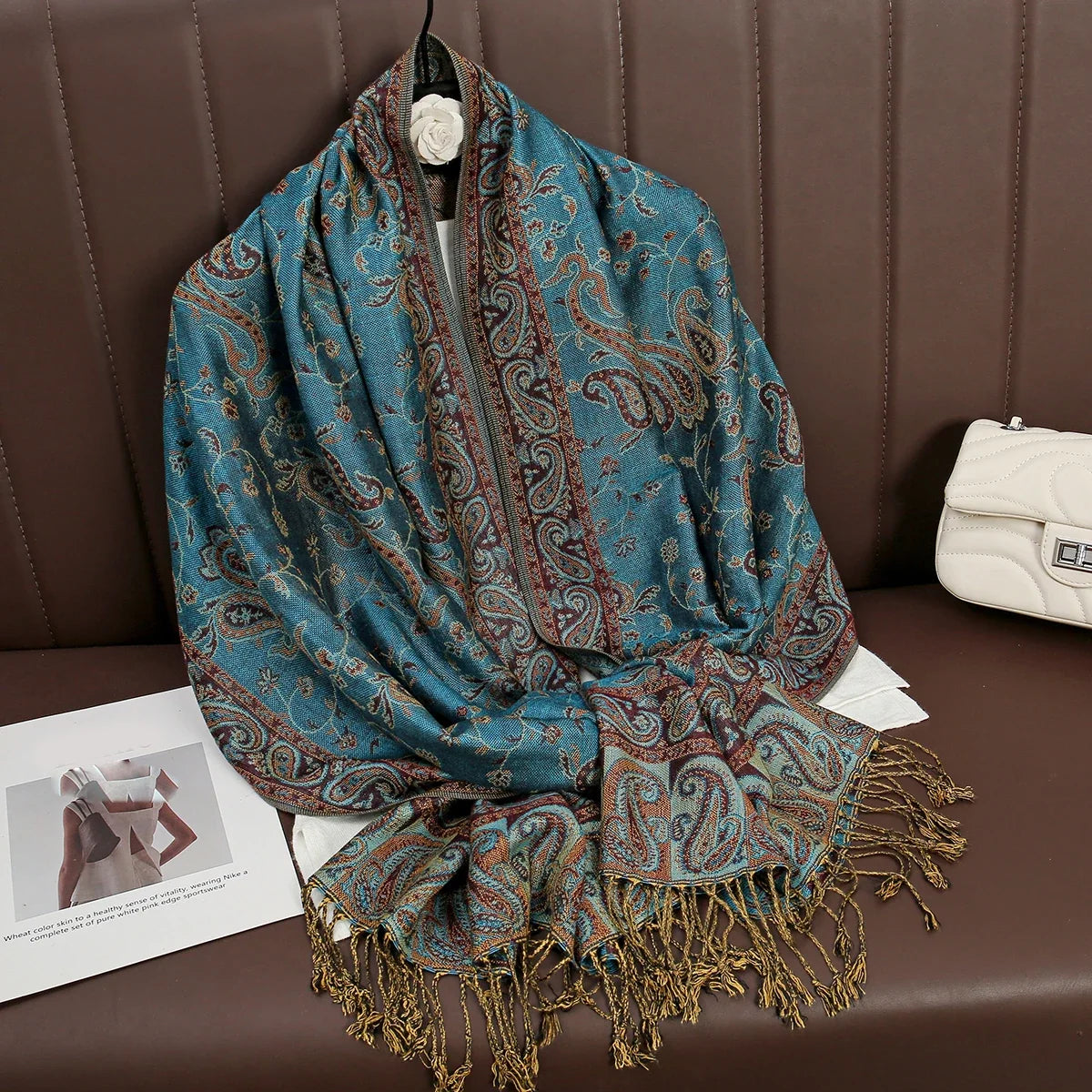 Pashmina Scarf Cotton-Polyester Blend Cashmere-Like Feel All-Season Wrap