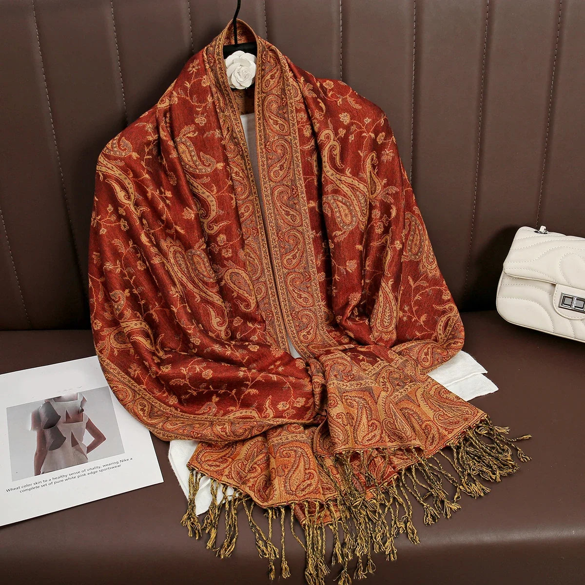 Pashmina Scarf Cotton-Polyester Blend Cashmere-Like Feel All-Season Wrap