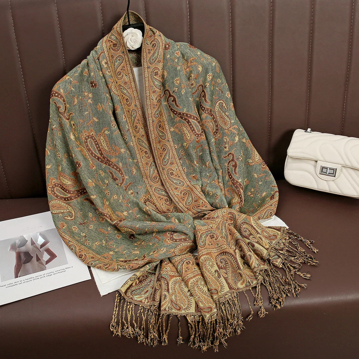 Pashmina Scarf Cotton-Polyester Blend Cashmere-Like Feel All-Season Wrap