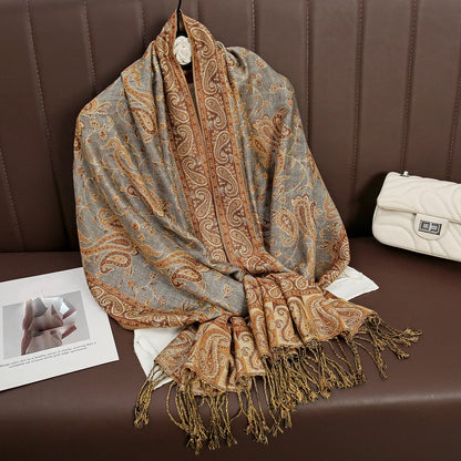 Pashmina Scarf Cotton-Polyester Blend Cashmere-Like Feel All-Season Wrap