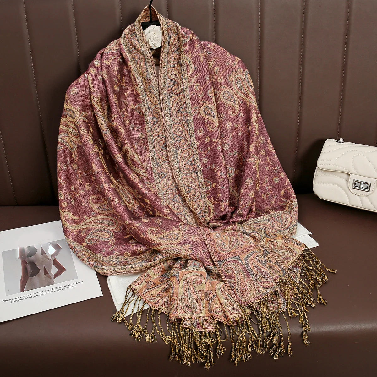 Pashmina Scarf Cotton-Polyester Blend Cashmere-Like Feel All-Season Wrap