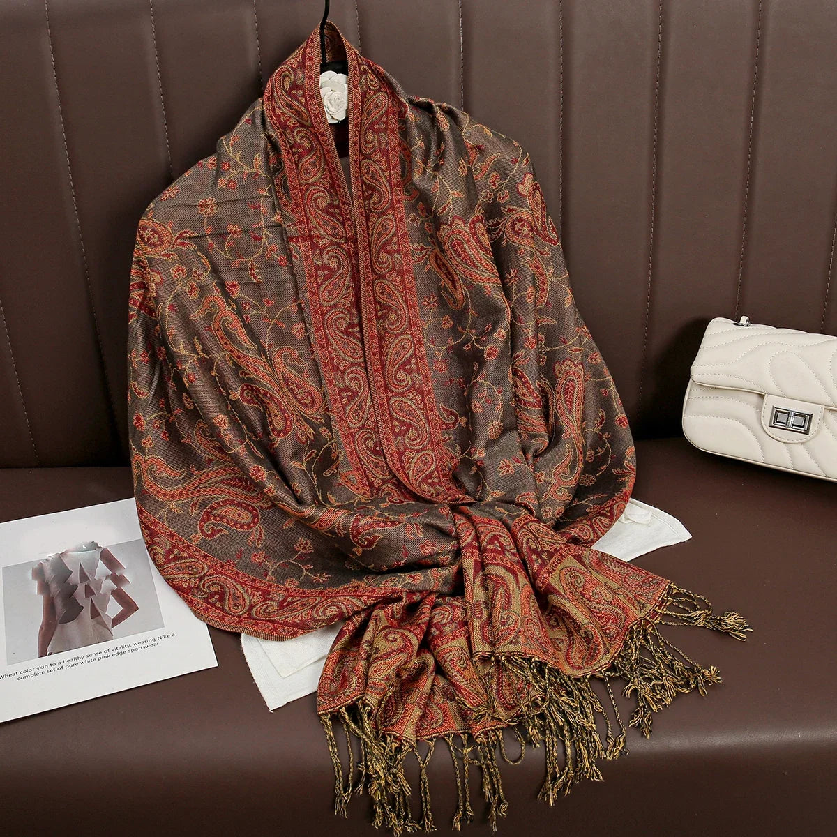 Pashmina Scarf Cotton-Polyester Blend Cashmere-Like Feel All-Season Wrap